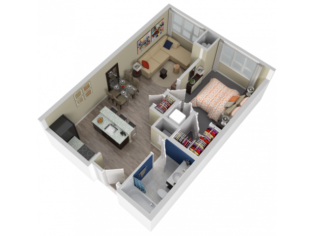1 Bed floor plan