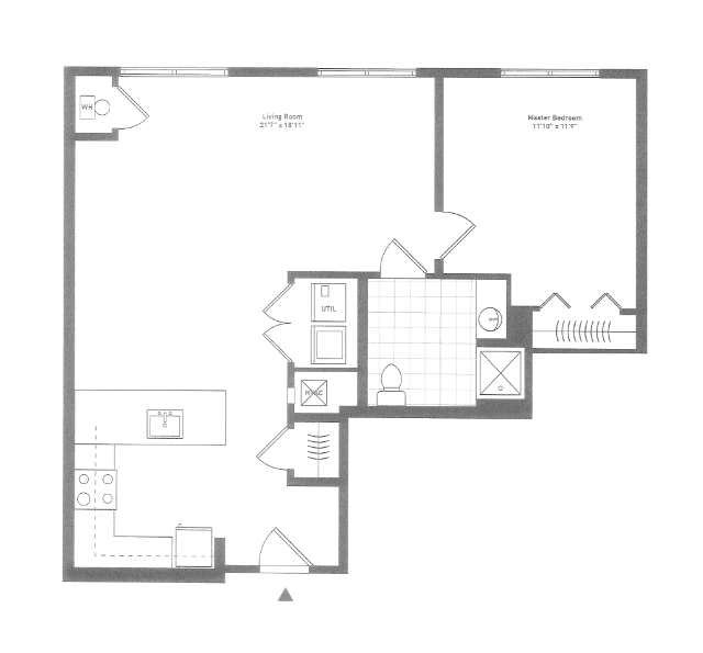 1 Bed floor plan