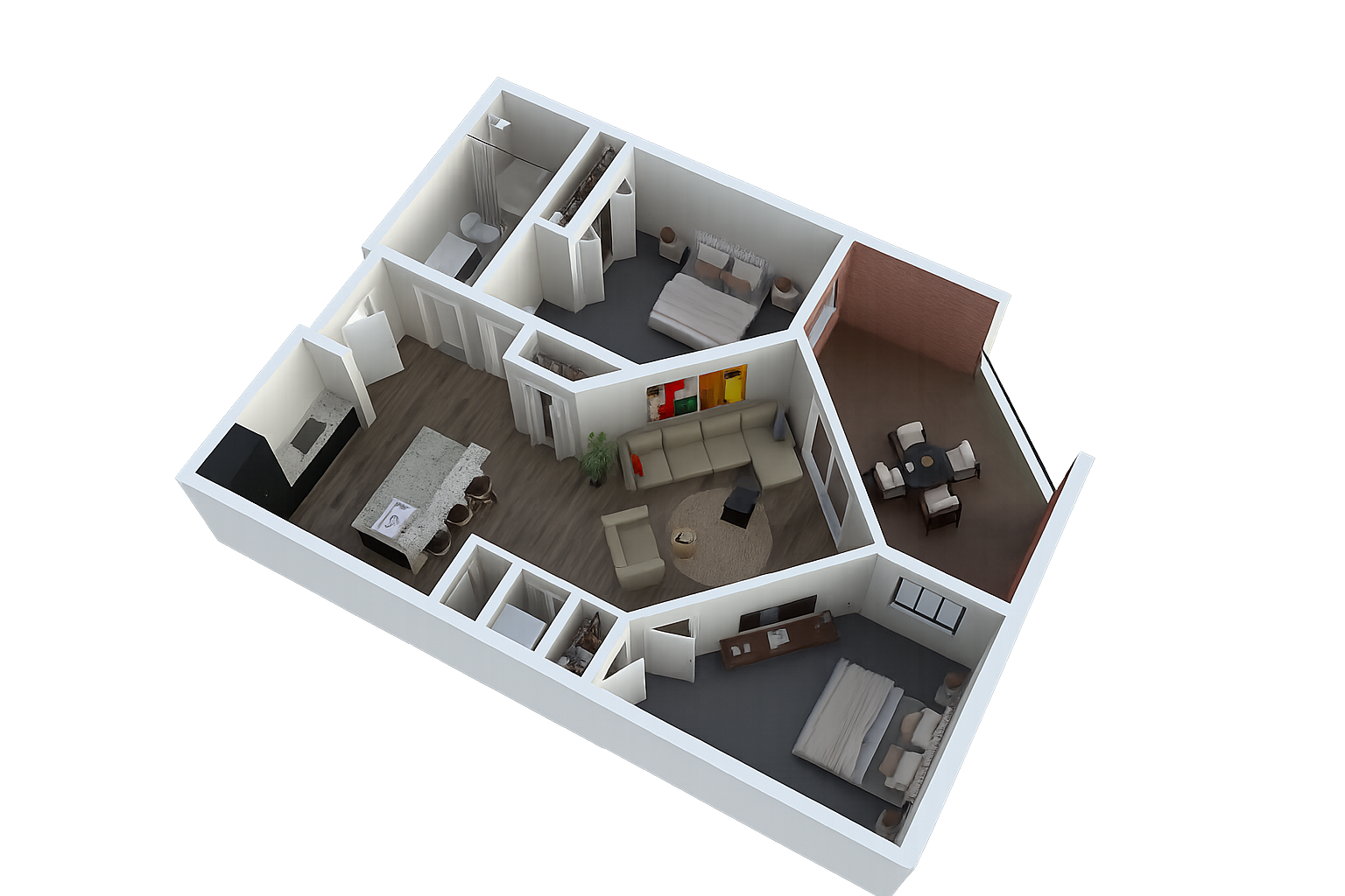 2 Bed floor plan