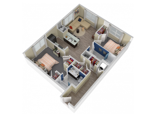 2 Bed floor plan